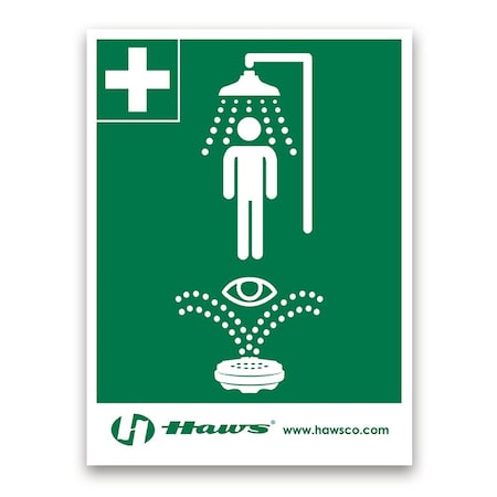 Haws Large Shower/Eyewash Sign SP178LG